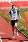 Joshua Cowperthwaite (Middlesbrough Mandlale winning the under-13s 1500 metres, North Eastern Champs, Gateshead.